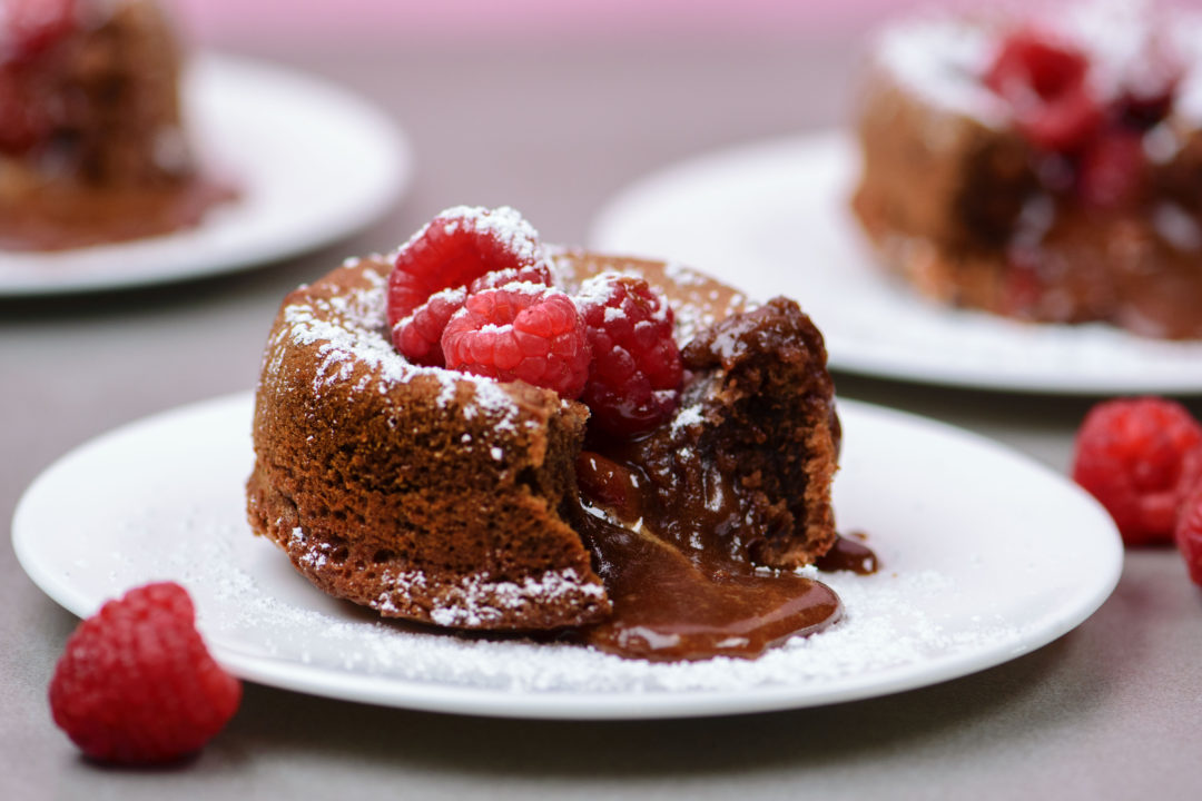 chocolate raspberry lava cake