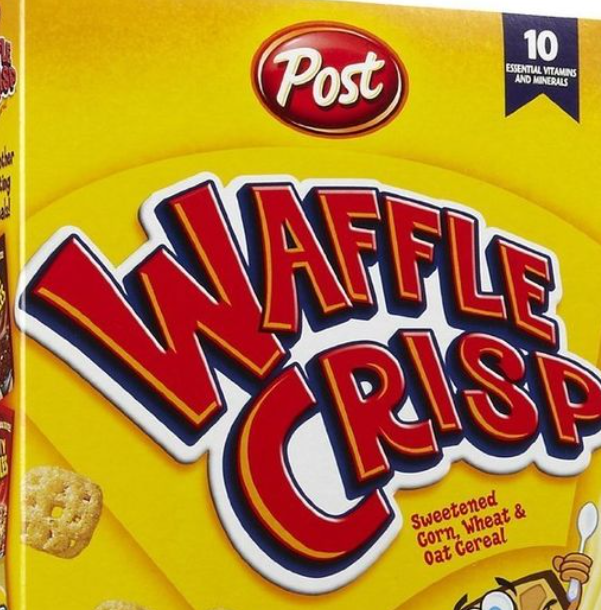 Waffle Crisp cereal from Pinterest