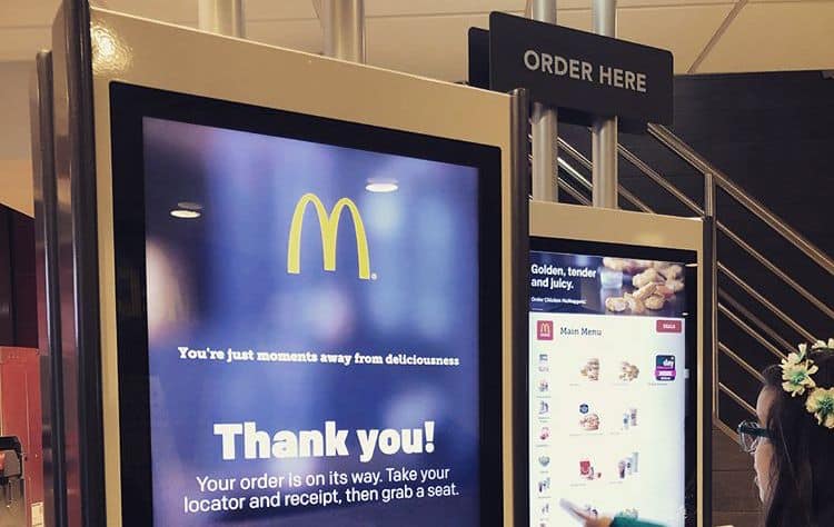 McDonald's free burger kiosk