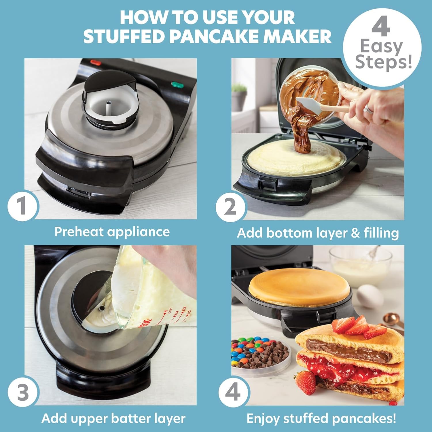 Nonstick Stuffed Pancake Maker