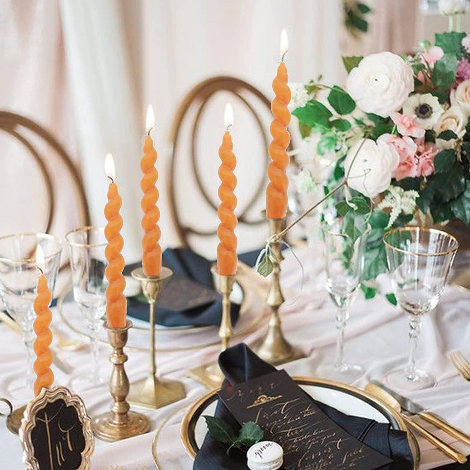 Dripless and Smokeless Spiral Taper Candle