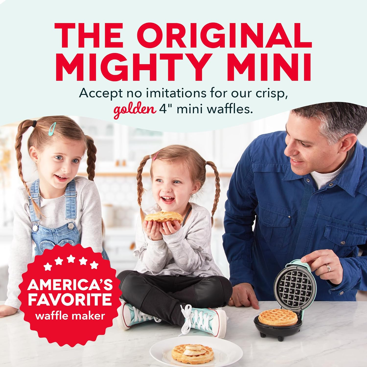 Quick Heat-Up Mini Waffle Maker