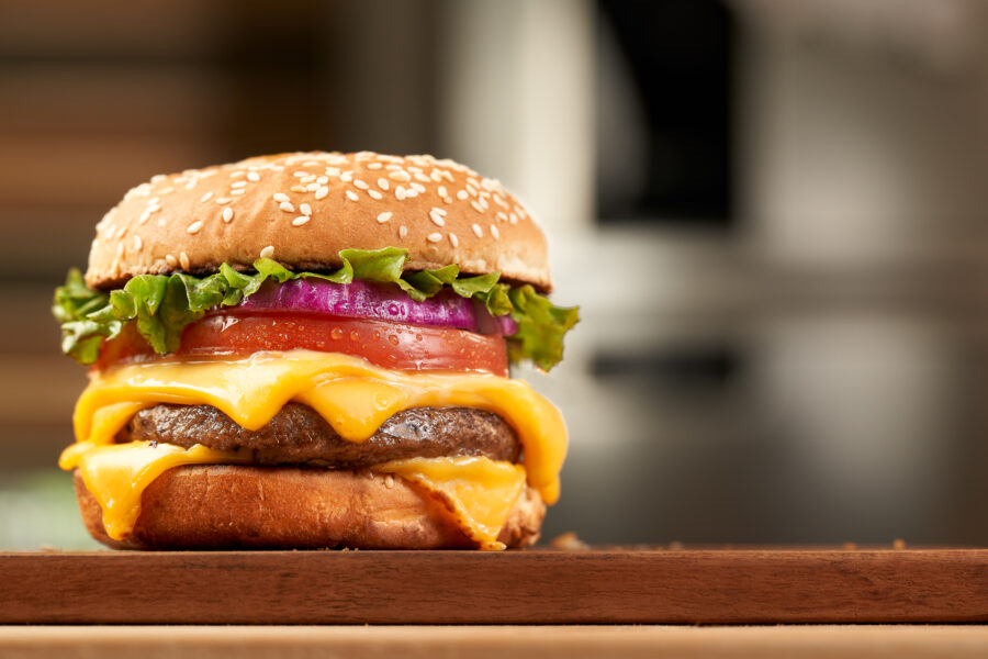 double cheese beef burger